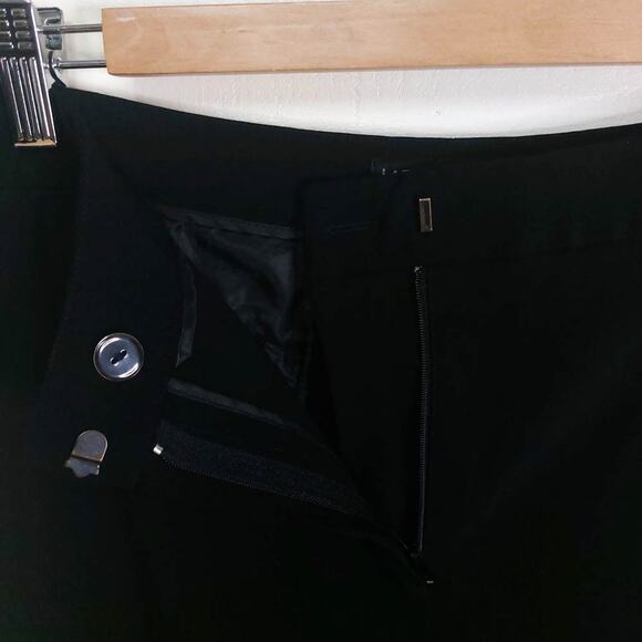 Lafayette 148 Black Dress Pants Size 12 Stretch Wool Straight Leg - Picture 5 of 9